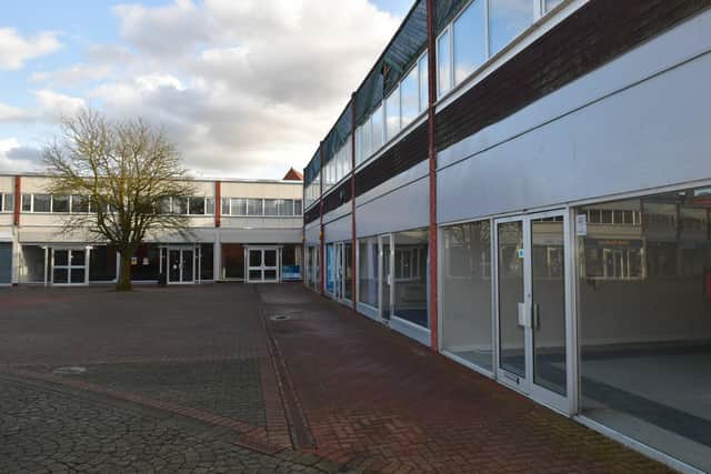 Vacant units in Riverside Precinct, Sleaford. EMN-220404-125427001
