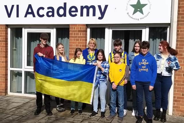 Students at King Edward V1 Academy in Spilsby held a non-uniform day in aid of Ukraine refugees.