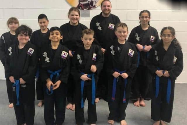 Some of the club members who were graded.