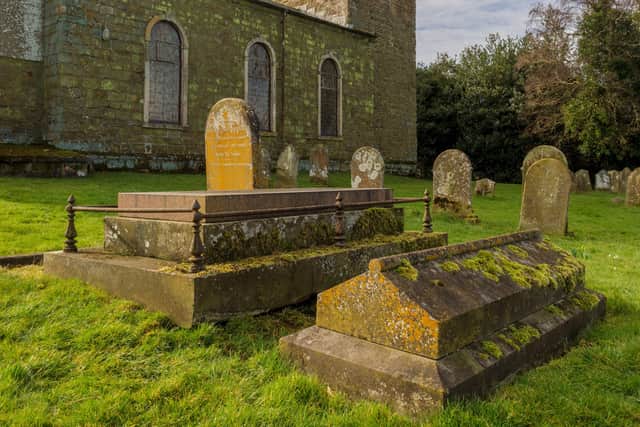The graves of Louisa and Jessie Boucherett in the churchyard at North Willingham