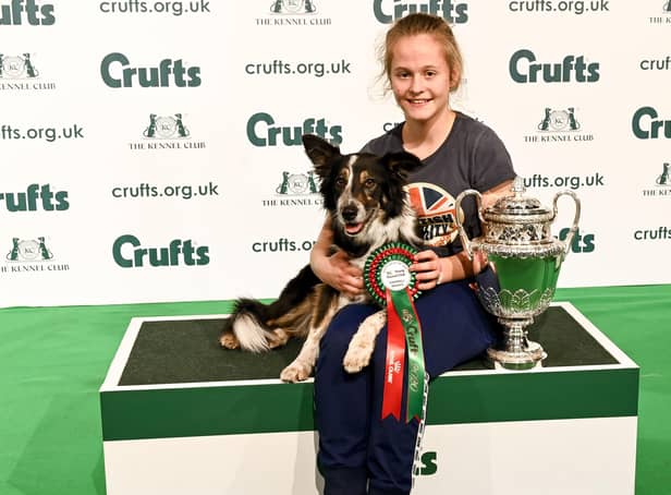 Sophie Atkinsoni and Maddie, from Billinghay, are going to the Junior dog agility world championships with the GB team (Pictured here when they won at Crufts two years ago. Photo: Flick.digital 2020.