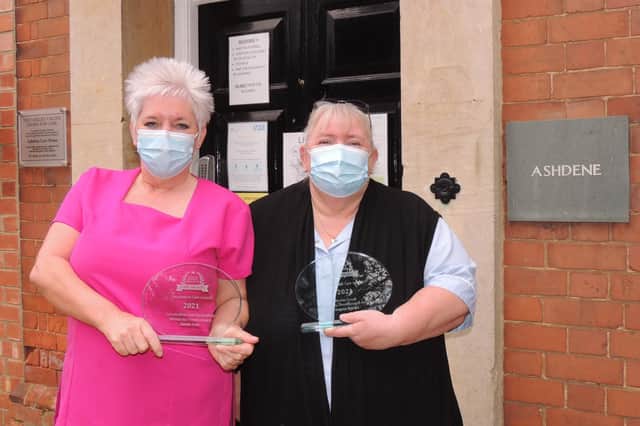 Lincolnshire Care Award winners, from left - Sarah Gray - activities coordinator, and Angela davies, team leader. EMN-220104-172548001