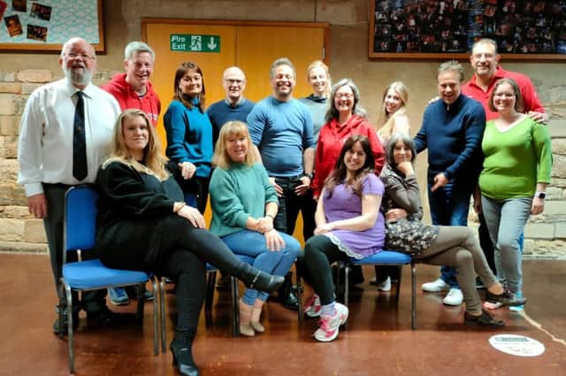 BOS Musical Theatre Group take part in rehearsals for their first show in two years.