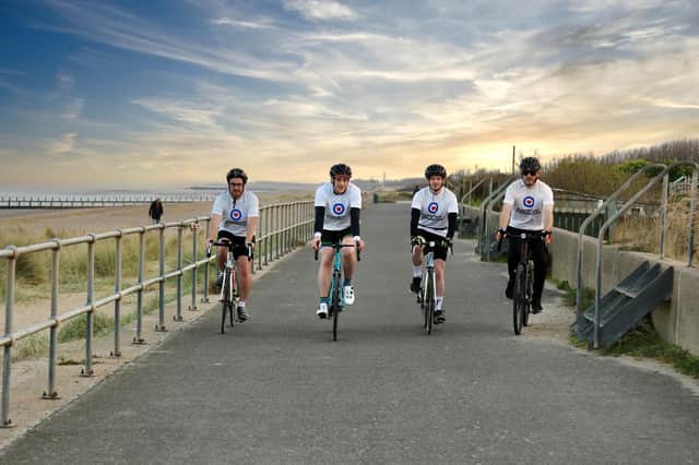 Stephen Hill, Sam Sleight, Cameron Hill and William Middleton are taking part in the Dambusters Ride, a cycle challenge organised by the RAF Benevolent Fund, the RAF’s leading welfare charity.