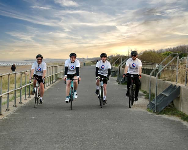 Stephen Hill, Sam Sleight, Cameron Hill and William Middleton are taking part in the Dambusters Ride, a cycle challenge organised by the RAF Benevolent Fund, the RAF’s leading welfare charity.