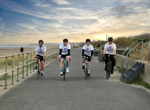 Stephen Hill, Sam Sleight, Cameron Hill and William Middleton are taking part in the Dambusters Ride, a cycle challenge organised by the RAF Benevolent Fund, the RAF’s leading welfare charity.