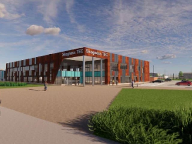 The proposed new campus on the Skegness Gateway development.