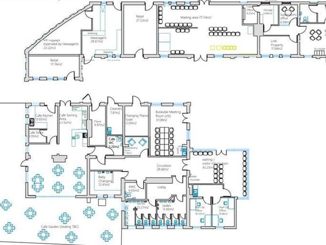 Layout of the proposed railway station for Skegness.