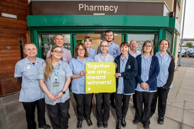 Parkside Pharmacy team members (from left) Lou Ford, Sophie Hughes, Tim Laycock, Nikki Brackenbury, Hayley Appleby, Rebekah Theobald, Ryan Halle, Bridgette Exton, Jeff Barnes, Lisa Kent and Rebekah Houlden.