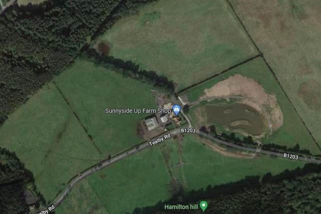 Image above shows the new site top left, with the first site to receive planning (for 15 lodges) to the right, including the pond. The field above this has permission for 26 lodges and the field at the bottom of the image has permission for 20 lodges. Image from Google Maps