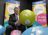 Leader of NKDC, Coun Richard Wright, at the launch of the NK Community Lottery. EMN-221104-174431001