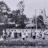 Maypole dancing at Aslackby.