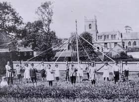 Maypole dancing at Aslackby.