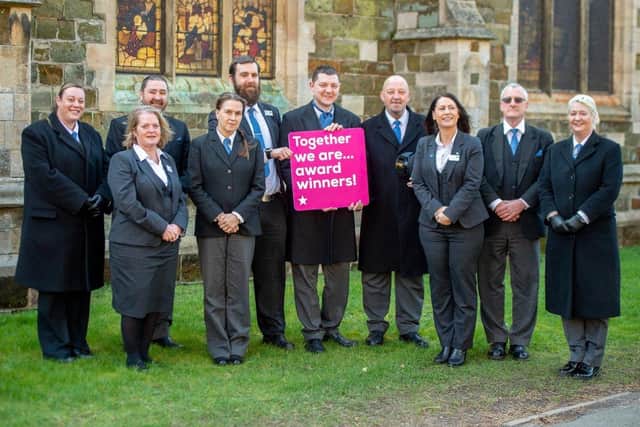 Horncastle Funeral Home (Gold Funeral Branch of the Year): Nicola Turner, Heidi Pickup, Lisa Walker, Neil Bowsher, Richard Hoyles, Richard Blackburn, George Wilson, Rachel Bell, Dennis Cooper and Michelle Hizzey. EMN-221204-134911001