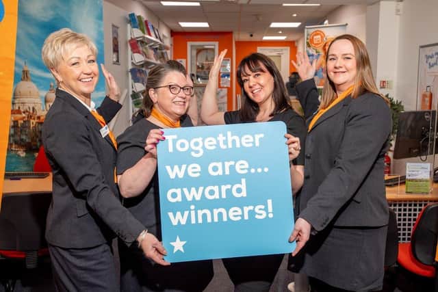 Louth Travel Branch (Gold Travel Branch of the Year): Yvonne Howman, Rachael Bilcliffe, Maria Marshall and Ann Smith. EMN-221204-134921001