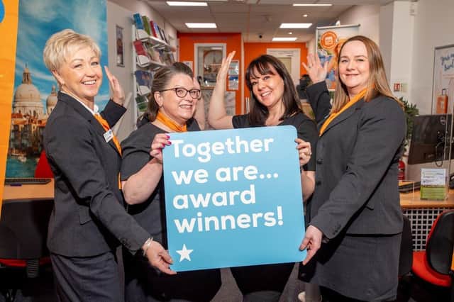 Louth Travel Branch (Gold Travel Branch of the Year): Yvonne Howman, Rachael Bilcliffe, Maria Marshall and Ann Smith. EMN-221204-134921001