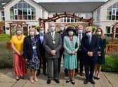 The Mayor's visit to Holdingham Grange, Sleaford. From left - Hazel Whittaker - home manager, Penny Howard - operations manager, Don Serrett - CEO of specialist services, Mayor of Sleaford Coun Robert Oates, Kent Phippen - CEO and managing director of owners Glenholme, Mayoress Ann Oates, George McAllister - director of care, Lord Patrick Carter - chairman of Glenholme, and Esther Bannister - strategic development director. EMN-220414-163909001