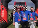 Zoe Berry, of Ruskington, doing the Inflatable 5K with friends Kyle and Matt. EMN-220415-160303001