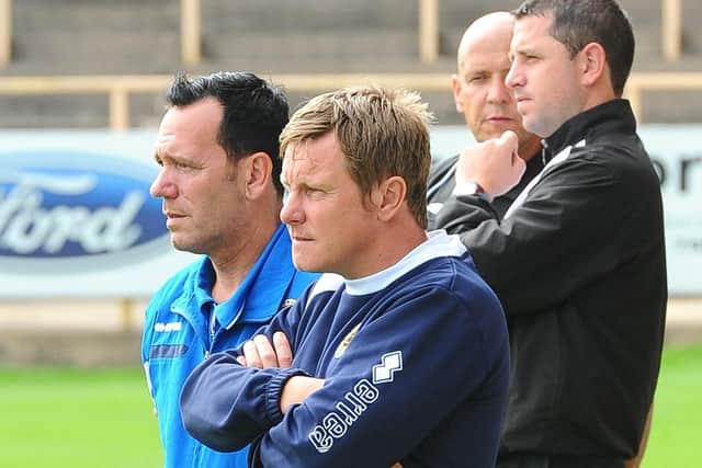 Bunce in the Boston United dug-out.