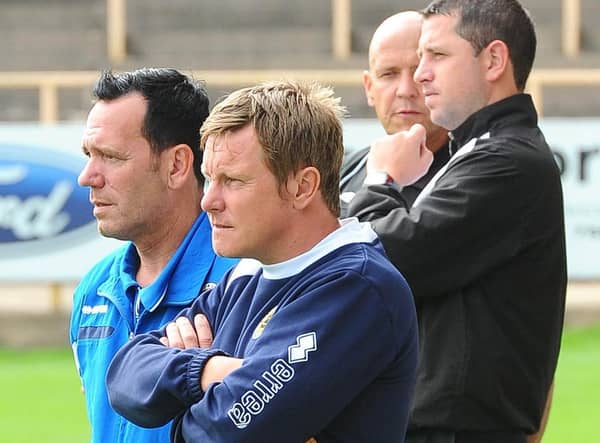 Bunce in the Boston United dug-out.
