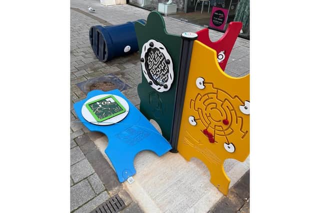 Some recently-installed children's play equipment was also damaged.