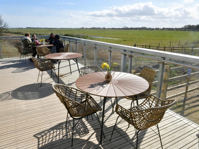 Seating outside at the Vista at the Boashed cafe in Huttoft.