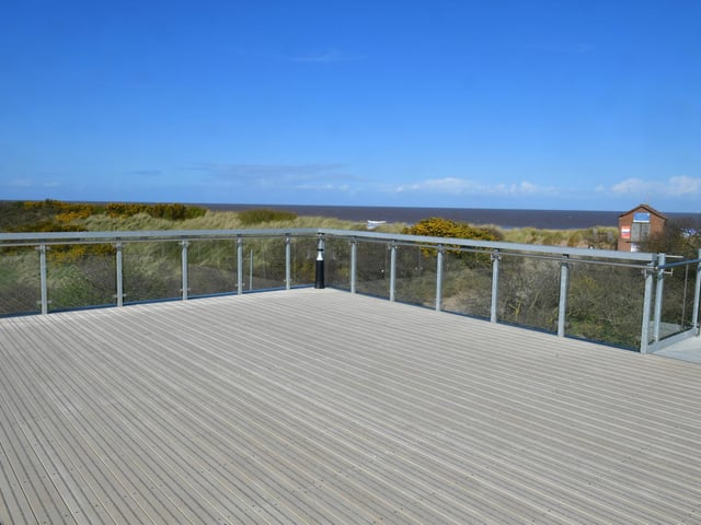 The view from the roof of the Vista at the Boatshed coffee shop in Huttoft.