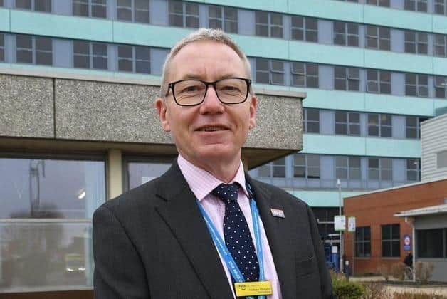 ULHT CEO Andrew Morgani pictured at Boston's Pilgrim Hospital last year.