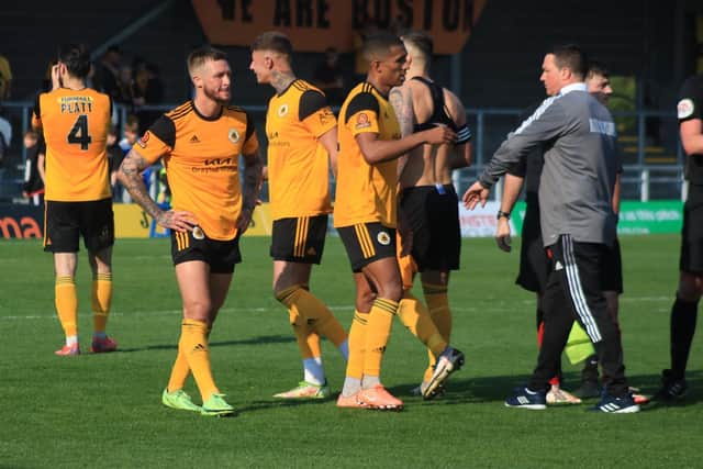 Cox celebrates with his players at full time. Photo: Oliver Atkin