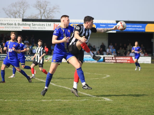 Brigg Town v Harrogate Railway Athletic. Photo: Oliver Atkin