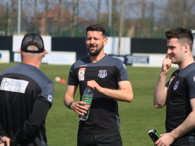 Brigg Town v Harrogate Railway Athletic. Photo: Oliver Atkin