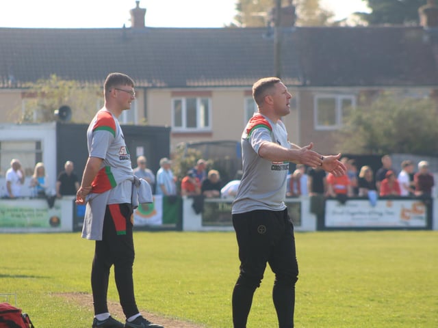 Brigg Town v Harrogate Railway Athletic. Photo: Oliver Atkin