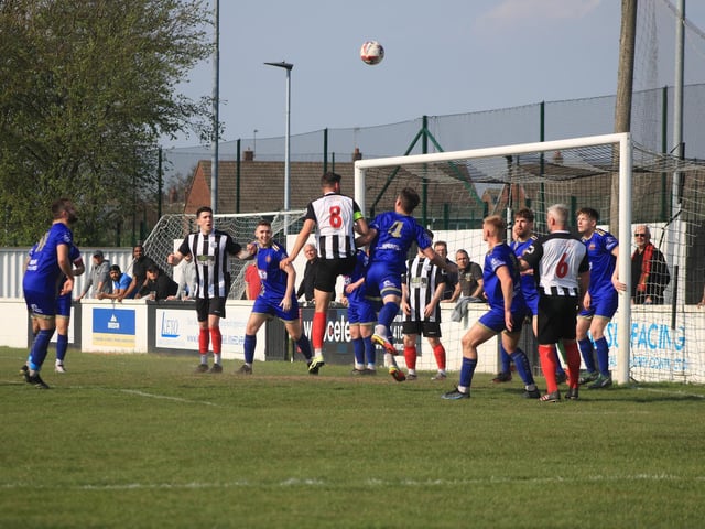Brigg Town v Harrogate Railway Athletic. Photo: Oliver Atkin