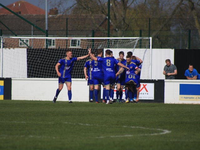 Brigg Town v Harrogate Railway Athletic. Photo: Oliver Atkin