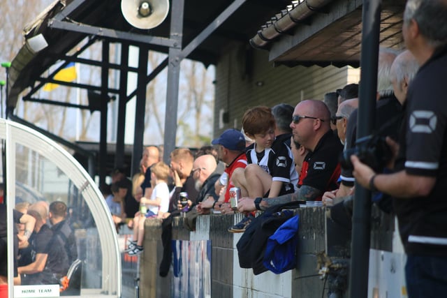 Fans turn out to watch Brigg Town v Harrogate Railway Athletic. Photo: Oliver Atkin