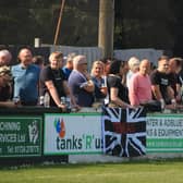 Fans turn out to watch Brigg Town v Harrogate Railway Athletic. Photo: Oliver Atkin