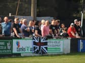 Fans turn out to watch Brigg Town v Harrogate Railway Athletic. Photo: Oliver Atkin