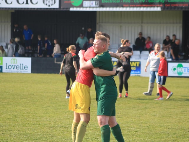 Brigg Town v Harrogate Railway Athletic. Photo: Oliver Atkin