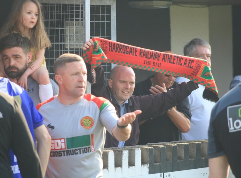 Fans turn out to watch Brigg Town v Harrogate Railway Athletic. Photo: Oliver Atkin