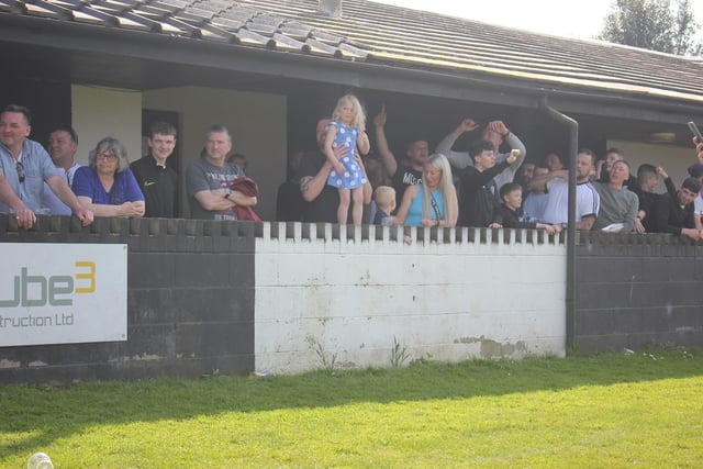 Fans turn out to watch Brigg Town v Harrogate Railway Athletic. Photo: Oliver Atkin