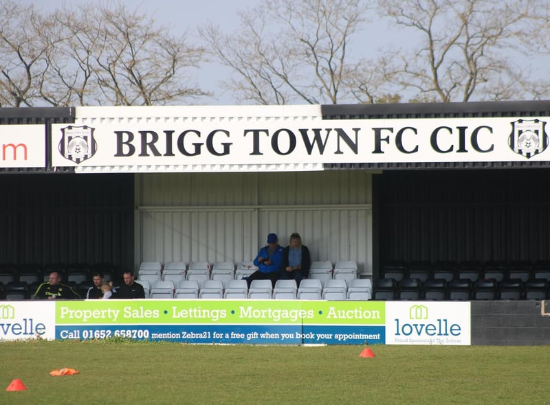 Fans turn out to watch Brigg Town v Harrogate Railway Athletic. Photo: Oliver Atkin