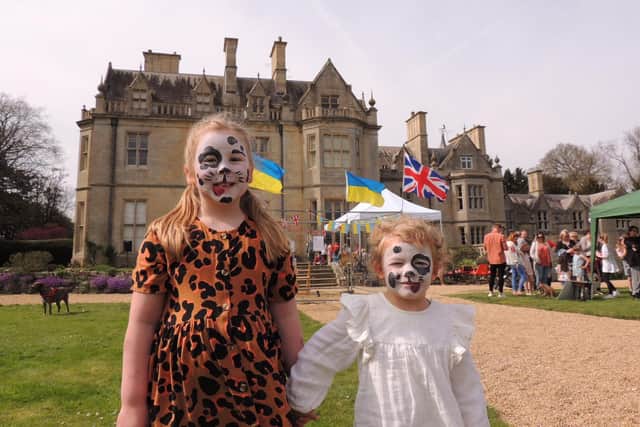 Making the most of the face painting stall at Rauceby Hall Easter event, from left - Aaliyah Andrew, six, and Margot Fifield, three, of Grimsby. EMN-220418-095320001