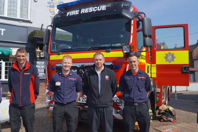Members of Market Rasen Fire & Rescue Crew were on hand to give advice and also to talk to members of the public about the role of the on-call firefighter   EMN-220418-124900001