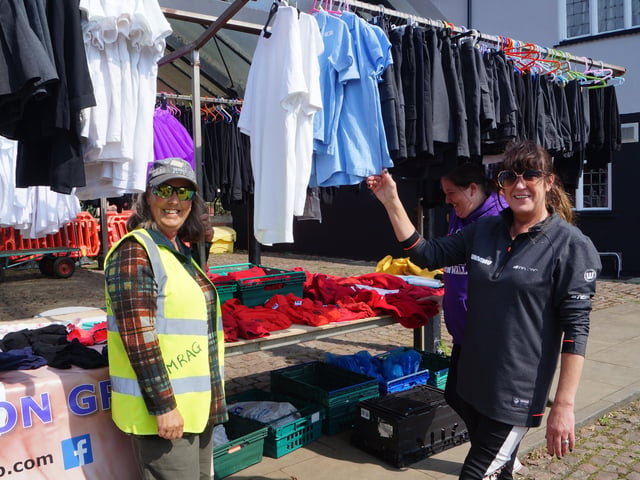 Organisers of the pop-up markets, MRAG (Market Rasen Action Group) ran the uniform stall, where all items are free EMN-220418-124919001