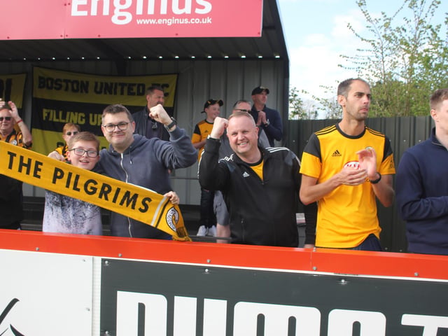 Fans at Brackley Town versus Boston United. Photo: Oliver Atkin