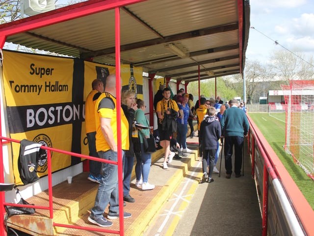 Fans at Brackley Town versus Boston United. Photo: Oliver Atkin