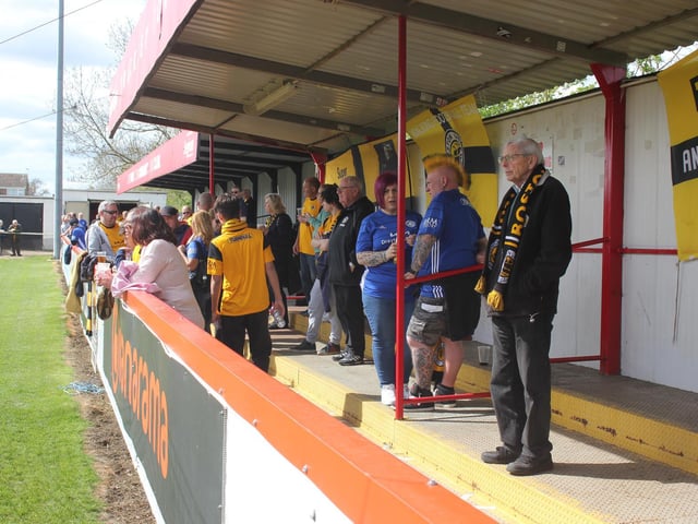 Fans at Brackley Town versus Boston United. Photo: Oliver Atkin
