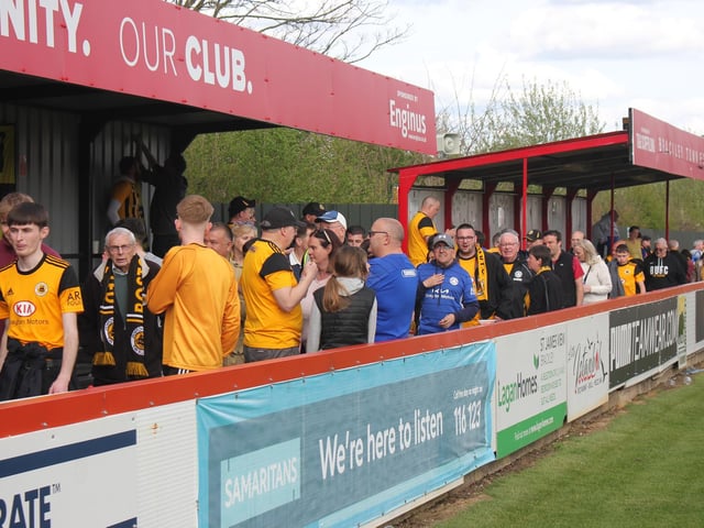Fans at Brackley Town versus Boston United. Photo: Oliver Atkin
