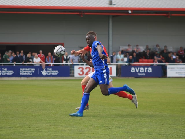 Brackley Town 0 Boston United 1. Photo: Oliver Atkin