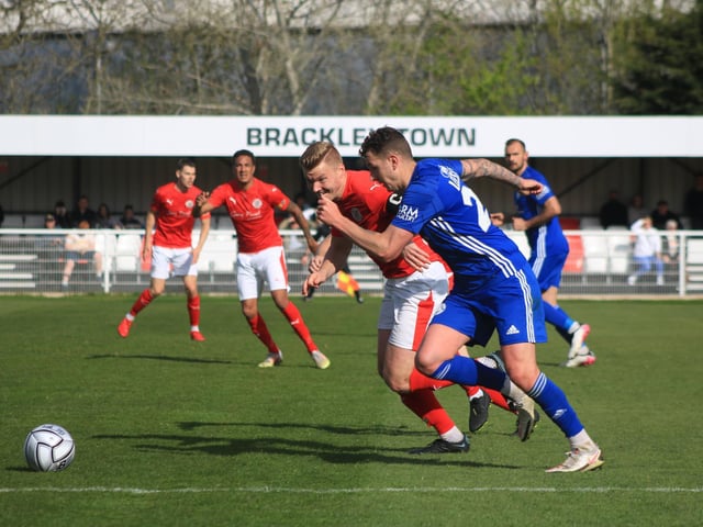 Brackley Town 0 Boston United 1. Photo: Oliver Atkin